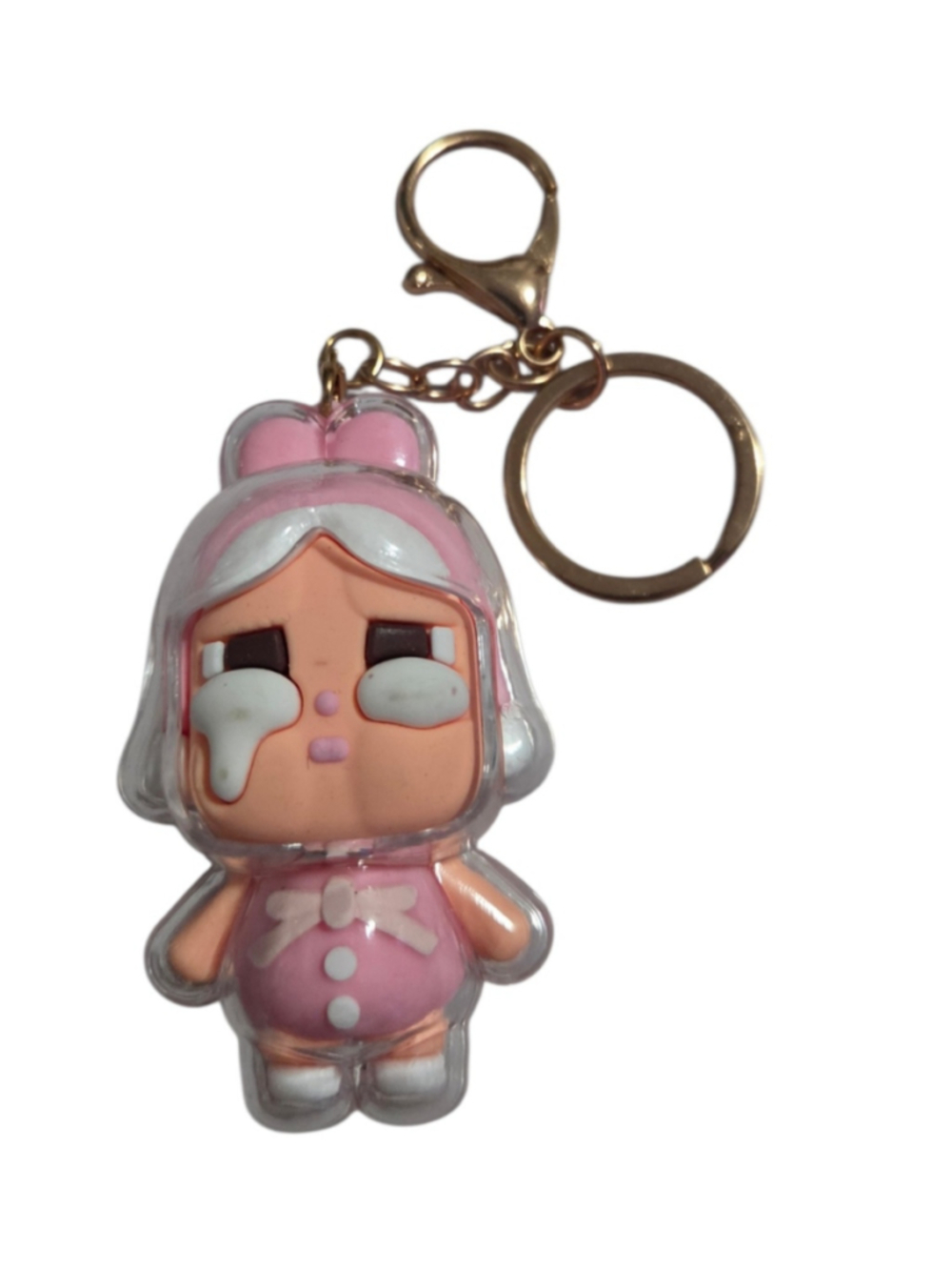 Crybaby Crying Again Series Mini Figure Keychain Pink Outfit
